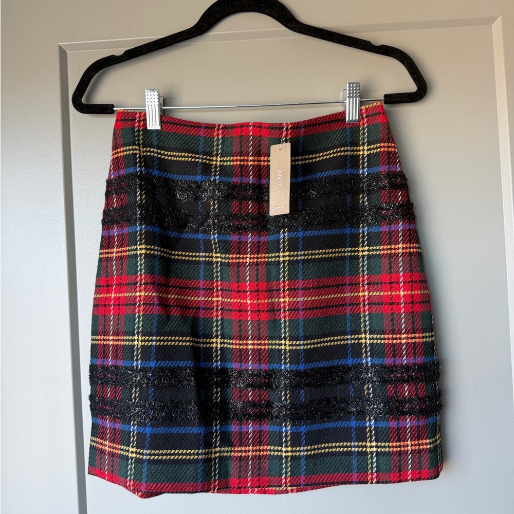 J. Crew Mini skirt in Lurex® Stewart tartan